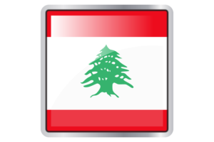 Lebanon Flag Square icon flag