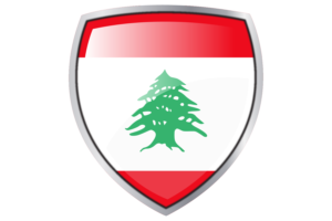 Lebanon Flag Couche Heraldic Shield flag