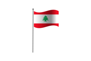 Waving Flag of Lebanon flag