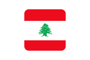 Lebanon Flag Square Rounded Shape flag
