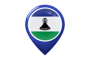 Lesotho Flag Map Pin Icon flag