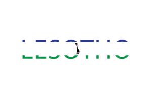 Lesotho Text Art flag