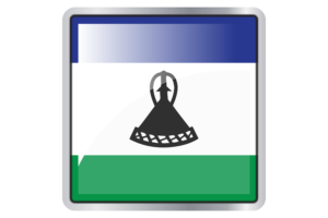 Lesotho Flag Square icon flag