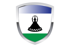 National Flag of Lesotho Clipart flag