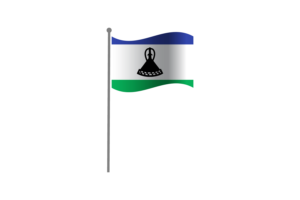 Waving Flag of Lesotho flag