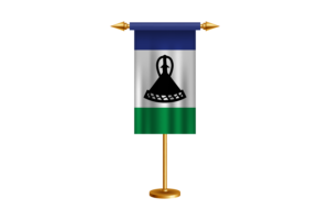 Lesotho Ceremonial Flag Vector Free flag