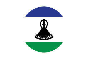 Lesotho Flag Circle Vector Free flag