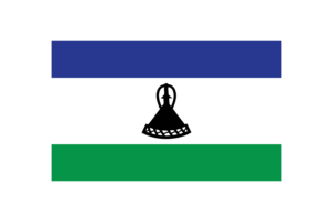 Lesotho Flag Triangle Vector Illustration flag