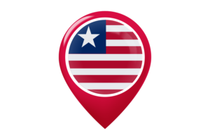 Liberia Flag Map Pin Icon flag