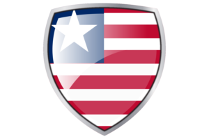 Liberia Flag Couche Heraldic Shield flag