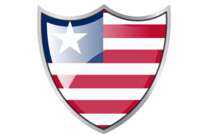 Shield with Flag of Liberia flag