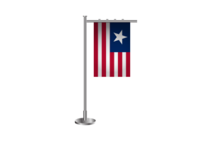 3d Liberia Standing Flag flag