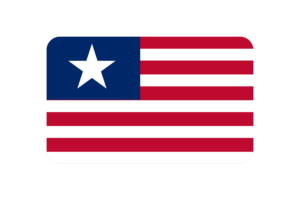 Liberia Flag Triangle Rounded Shape flag