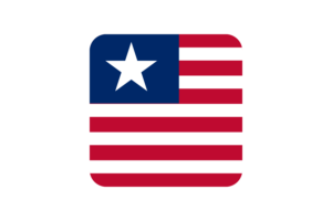 Liberia Flag Square Rounded Shape flag