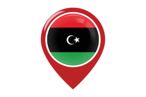 Libya Flag Map Pin Icon flag