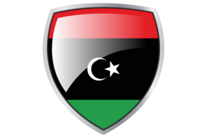 Libya Flag Couche Heraldic Shield flag