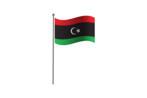 Waving Flag of Libya flag