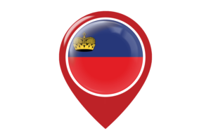 Liechtenstein Flag Map Pin Icon flag