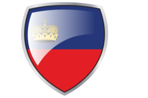 Liechtenstein Flag Couche Heraldic Shield flag