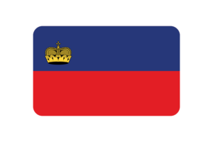 Liechtenstein Flag Triangle Rounded Shape flag
