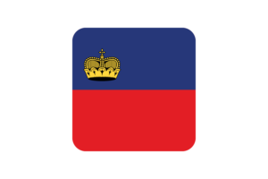Liechtenstein Flag Square Rounded Shape flag