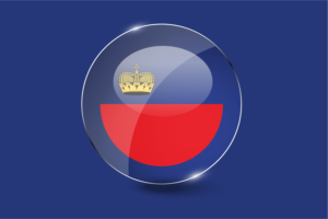 Liechtenstein Flag Glossy Round Button flag