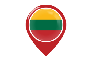 Lithuania Flag Map Pin Icon flag