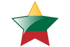 Lithuania Flag Star Icon flag