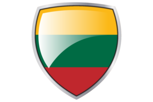 Lithuania Flag Couche Heraldic Shield flag
