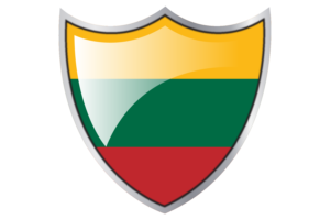 Shield with Flag of Lithuania flag