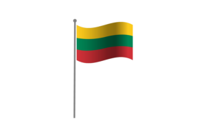 Waving Flag of Lithuania flag