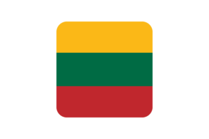 Lithuania Flag Square Rounded Shape flag