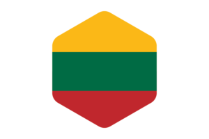 Lithuania Flag Rounded Hexagon Shape flag