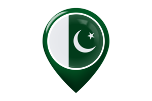 Pakistan Flag Map Pin Icon flag