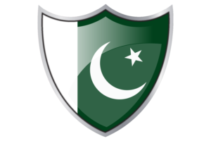 Shield with Flag of Pakistan flag