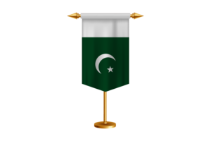 Pakistan Flag Illustration with Stand flag