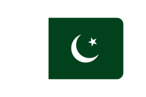 Pakistan Flag Triangle Rounded Shape flag