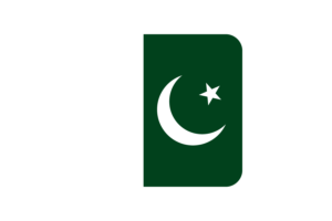 Pakistan Flag Square Rounded Shape flag