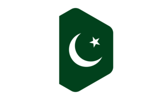 Pakistan Flag Rounded Hexagon Shape flag