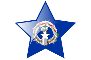 Icône étoile du drapeau des Mariannes du Nord flag