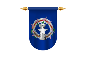 Images vectorielles de l'emblème du drapeau des Mariannes du Nord flag