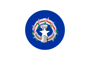 Drapeau des Mariannes du Nord cercle vectoriel gratuit flag