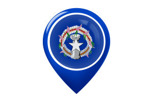 Icône de pin de carte du drapeau des Mariannes du Nord flag