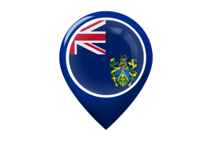 Pitcairn Islands Flag Map Pin Icon flag