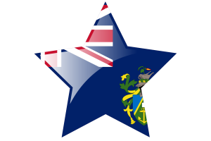 Pitcairn Islands Flag Star Icon flag