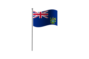 Waving Flag of Pitcairn Islands flag