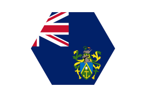 Pitcairn Islands Flag Triangle Rounded Shape flag
