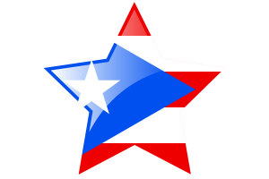 Puerto Rico Flag Star Icon flag