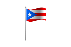 Waving Flag of Puerto Rico flag