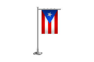 3d Puerto Rico Standing Flag flag
